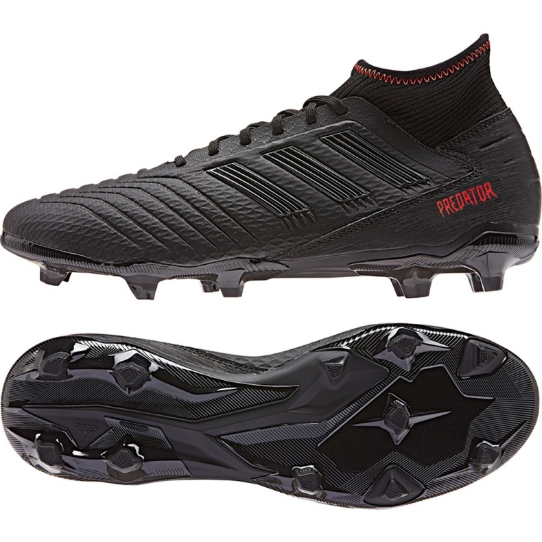 Chaussures de foot Adidas Predator 19.3 Fg M D97942 multicolore noir
