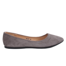 Ballerines nez gris amande WD39P Gris