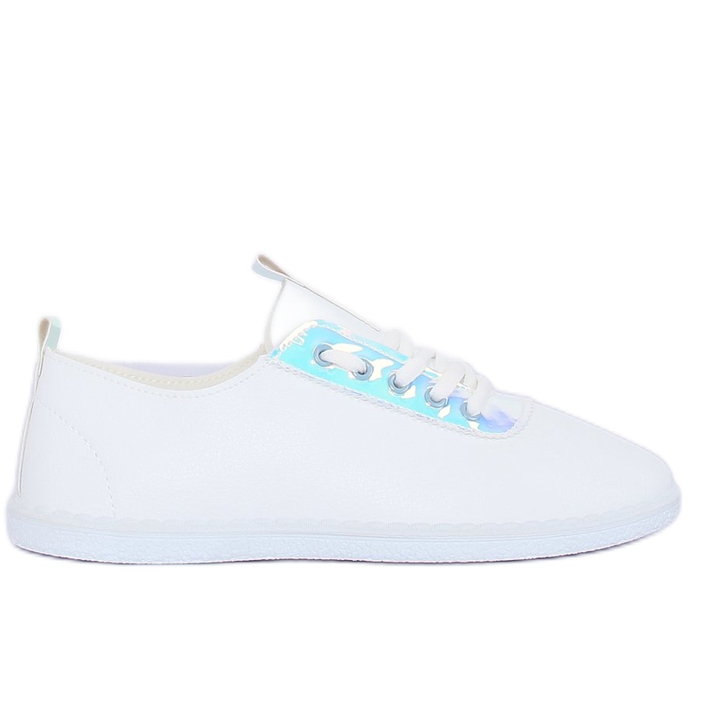 Baskets blanches JX71P argentées avec hologramme