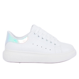 Baskets argent Alex LV72 blanche