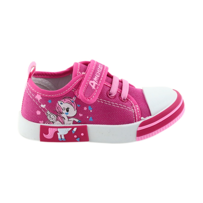 Baskets enfant American Club roses avec velcro 28/19