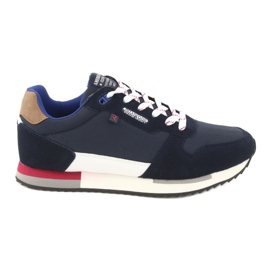 Baskets légères American Club RH12 blanc bleu marine
