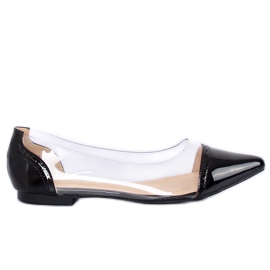 Ballerines transparentes noires N18-292 Noir