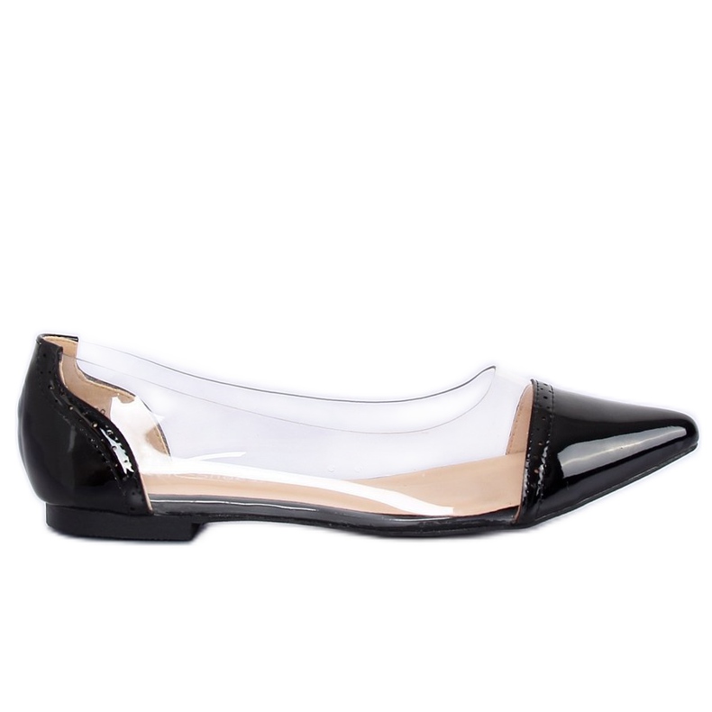 Ballerines transparentes noires N18-292 Noir le noir