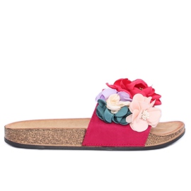 Chaussons roses pour femmes P-848 Fuchsia multicolore