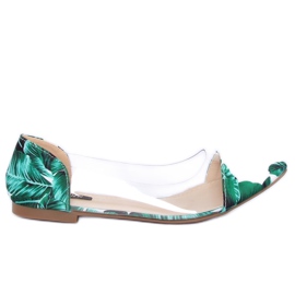 Ballerines vertes transparentes 333-60 Vert