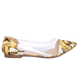 Ballerines transparentes jaunes 333-60 Jaune