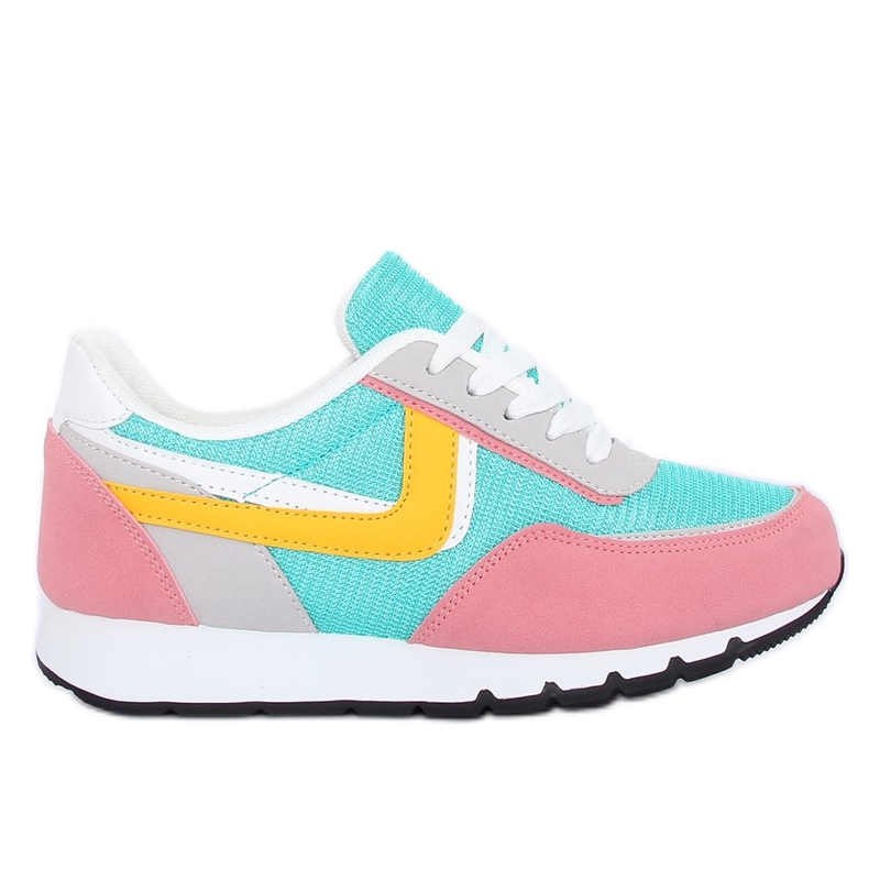 CB-02 Chaussures de sport rose rose et bleu jaune