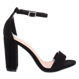 Sandales noires sur le poteau Y2385-27 Noir le noir Sandales noires sur le poteau Y2385-27 Noir le noir