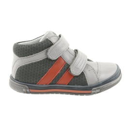 Bottines chaussures pour enfants Velcro Ren But 3225 gris / orange multicolore bleu marin