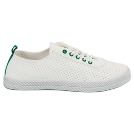 Kylie Baskets ajourées nouées blanc