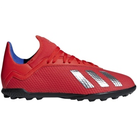 Chaussures de foot Adidas X 18.3 Tf Jr BB9403 multicolore rouge