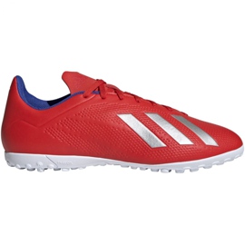 Chaussures de foot Adidas X 18.4 Tf M BB9413 multicolore rouge
