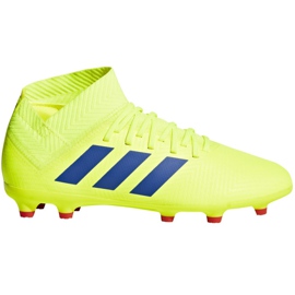 Les chaussures de football adidas Nemeziz 18.3 Fg Jr CM8505 jaune jaune