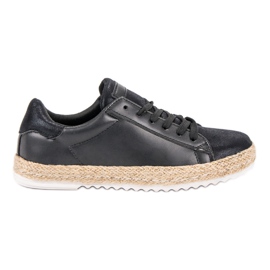 Espadrilles nouées le noir