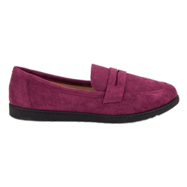 Comer Mocassins en daim violet
