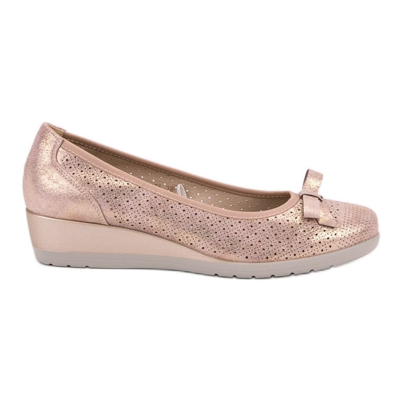 Vinceza Escarpins compensés confortables rose