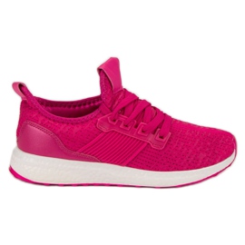 Chaussures de sport à enfiler rose