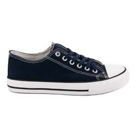 J. Star Baskets classiques bleu marine violet