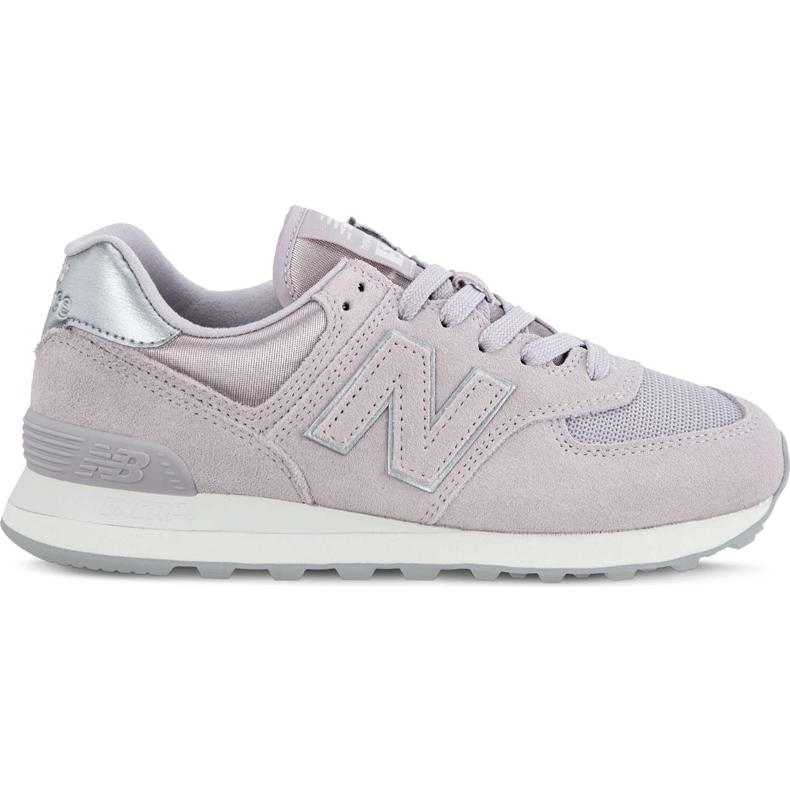 New Balance Wl574lcs Onglet Satin clair Cachemire Avec Argent Métallisé violet rose