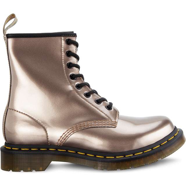 Dr. Martens 1460 Vegan Chrome Or Rose jaune multicolore