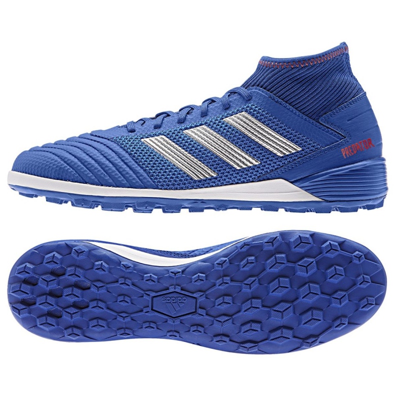 Chaussures de foot Adidas Predator 19.3 Tf M BB9084 multicolore bleu