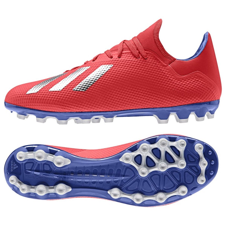 Chaussures de foot Adidas X 18.3 Ag M BC0299 multicolore rouge Chaussures de foot Adidas X 18.3 Ag M BC0299 multicolore rouge
