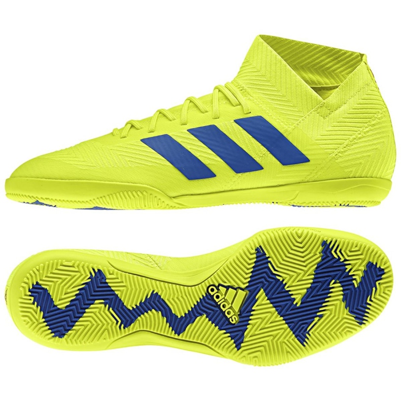 Chaussures d'intérieur adidas Nemeziz 18.3 In M BB9461 jaune jaune