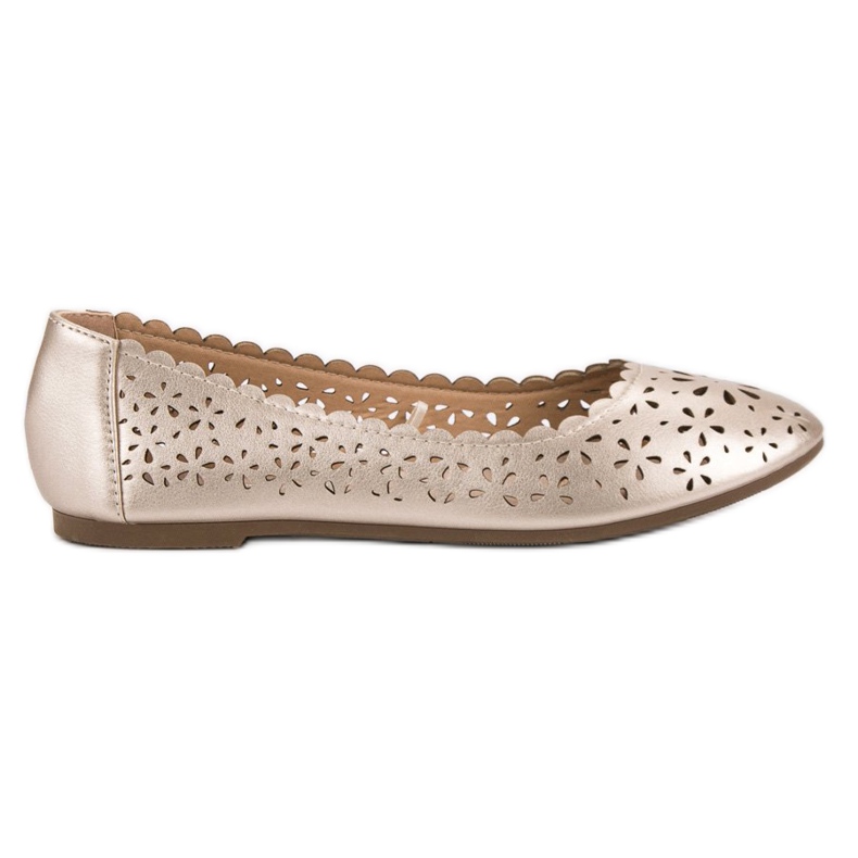 Ballerines ajourées VINCEZA jaune