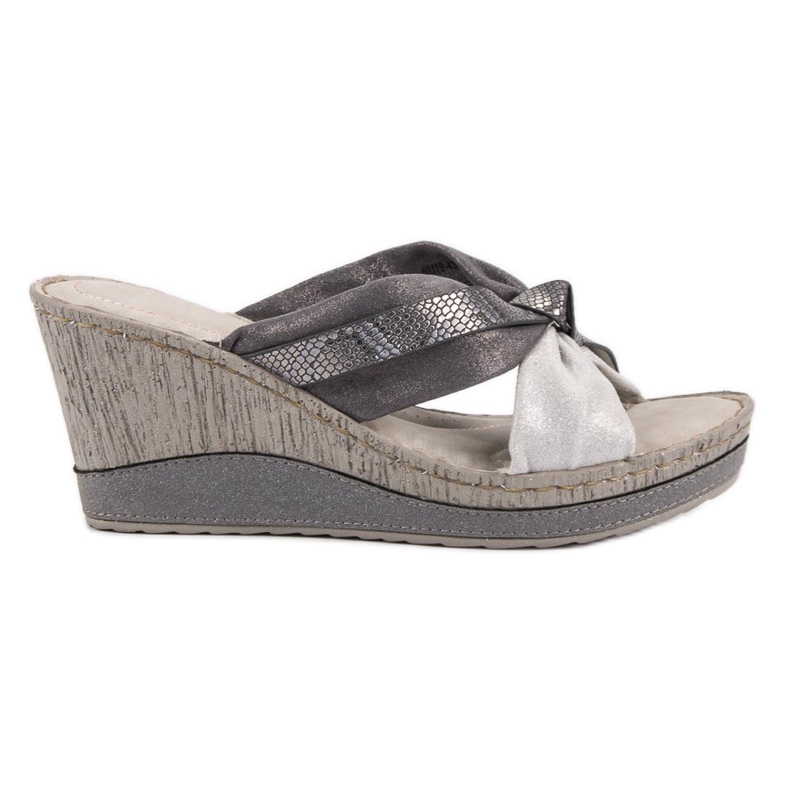 Sandales compensées VINCEZA gris