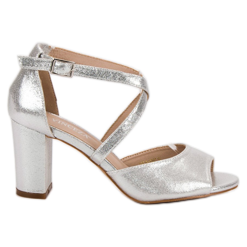 Sandales argentées sur une barre VINCEZA gris Sandales argentées sur une barre VINCEZA gris