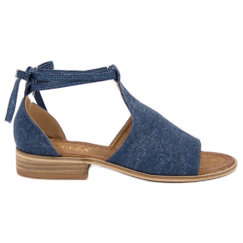 Sandales en jean VINCEZA bleu