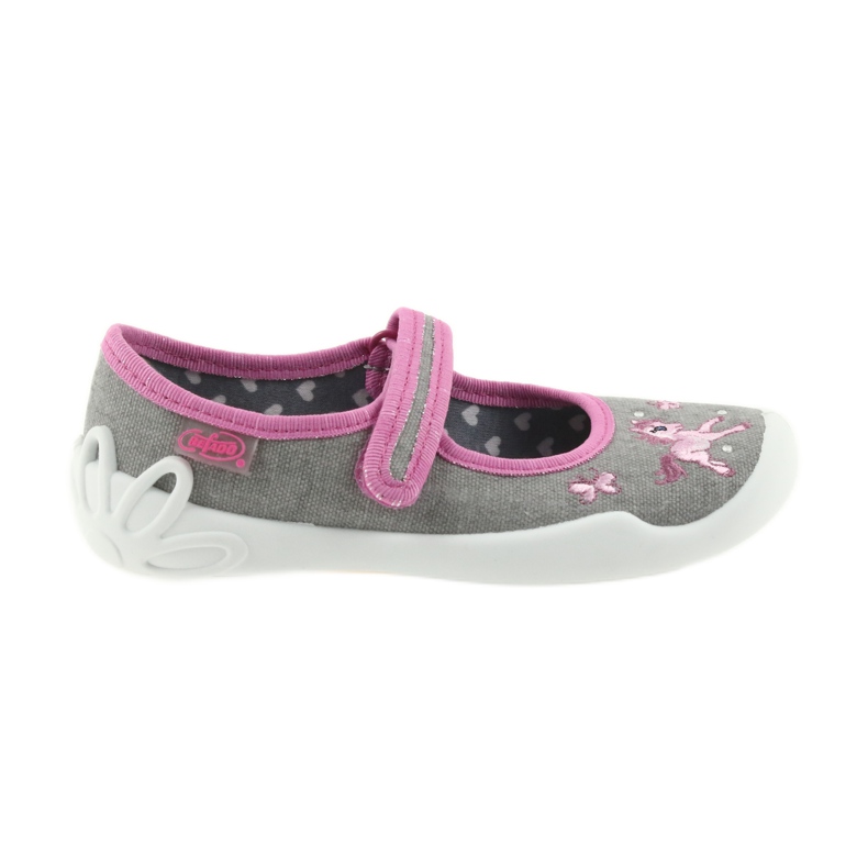 Pantoufles Befado chaussures pour enfants 114X325 Soft-B semelle gris rose
