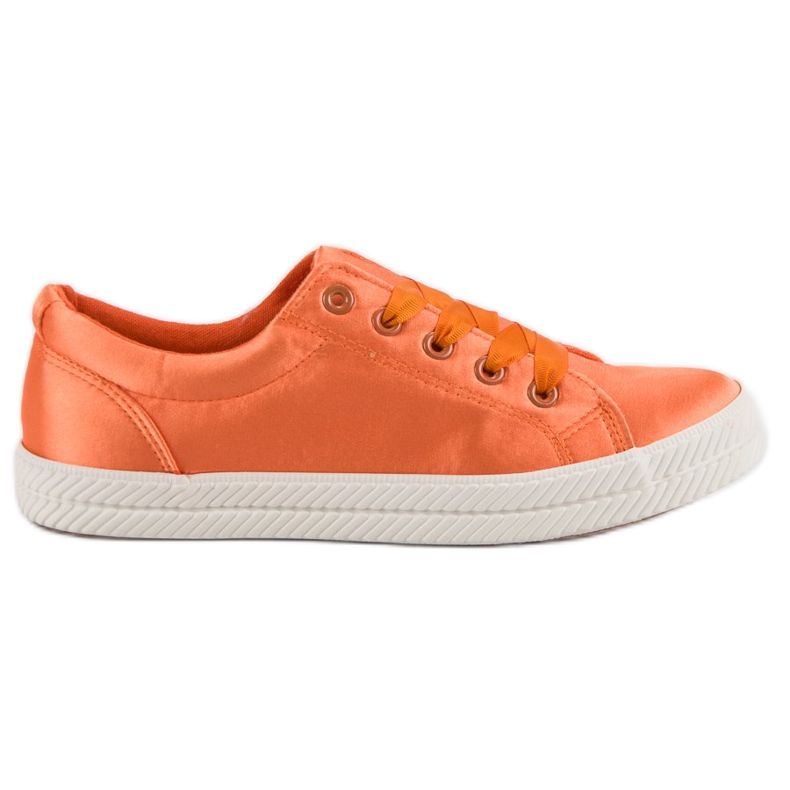 Kylie Baskets en satin orange