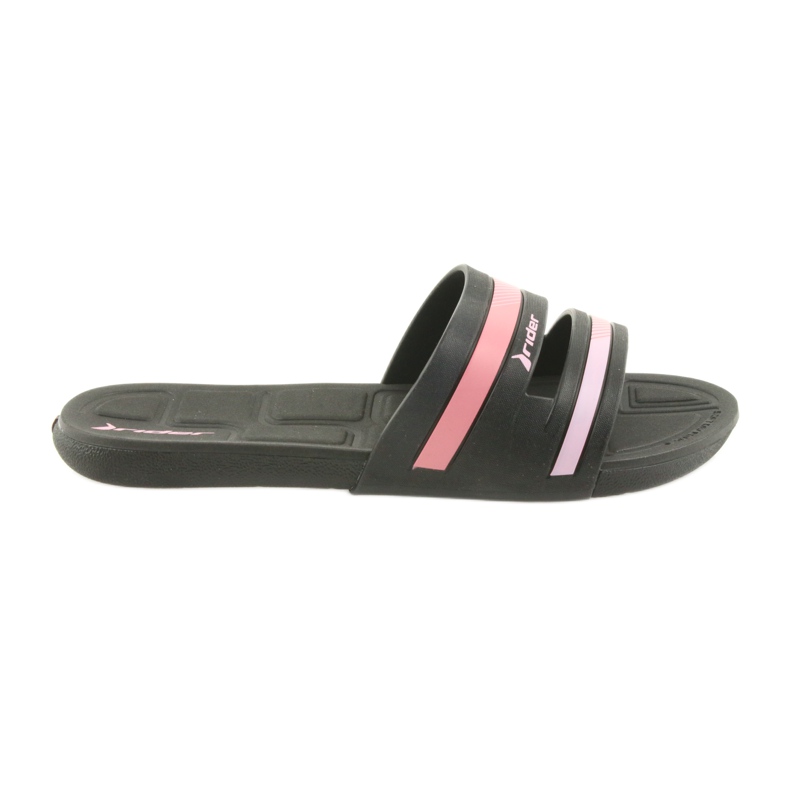 Chaussons de piscine femme noirs Rider 82504 le noir rose Chaussons de piscine femme noirs Rider 82504 le noir rose