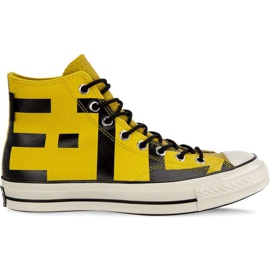 Converse Chuck 70 Gore Tex Leather High C163226 Gras Citron Aigrette Noire le noir jaune