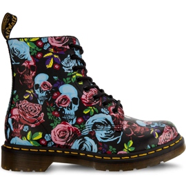 Dr. Martens 1460 Pascal Rose Multi Rose Fantasy Backhand Grain De Paille noir bleu multicolore