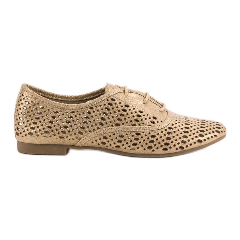 Corina Chaussures Ajourées Dorées d'or Corina Chaussures Ajourées Dorées d'or
