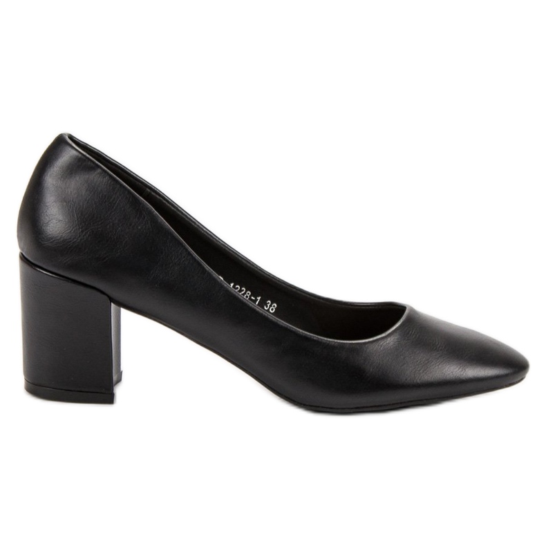 Ideal Shoes Escarpins noirs classiques le noir