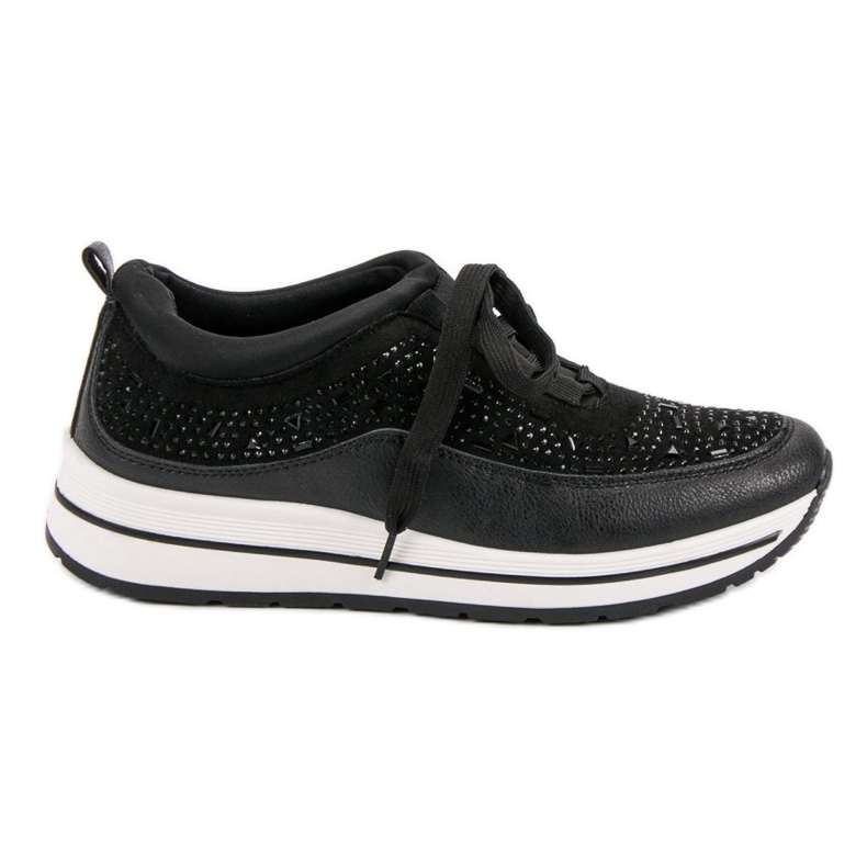 Chaussures de sport avec cristaux le noir Chaussures de sport avec cristaux le noir