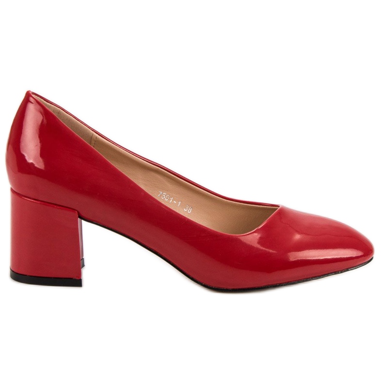 Diamantique Escarpins Laqués Sur Un Pilier rouge