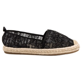 Sweet Shoes Espadrilles en dentelle noir