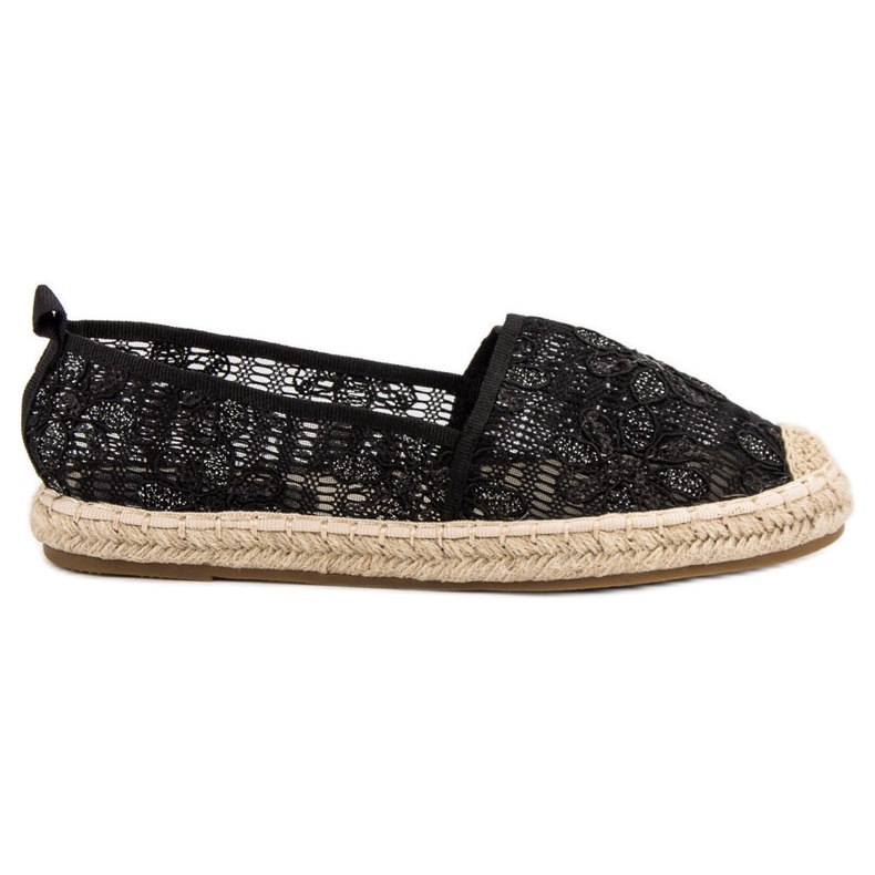 Sweet Shoes Espadrilles en dentelle le noir