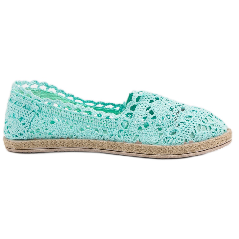 Sweet Shoes Espadrilles Menthe Dentelle vert