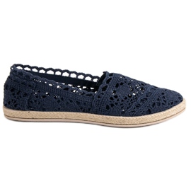 Sweet Shoes Espadrilles en dentelle bleu marine Sweet Shoes Espadrilles en dentelle bleu marine
