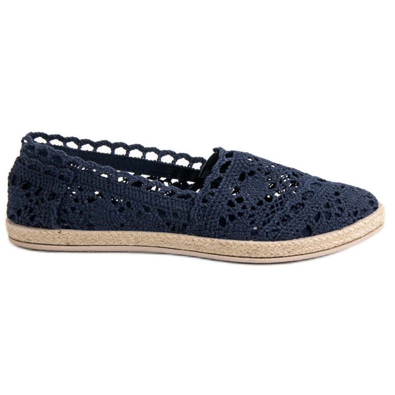 Sweet Shoes Espadrilles en dentelle bleu marine