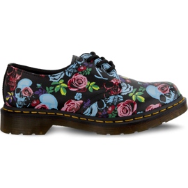 Dr. Martens 1461 Rose Rose Fantasy Backhand Straw Grain Multi le noir multicolore