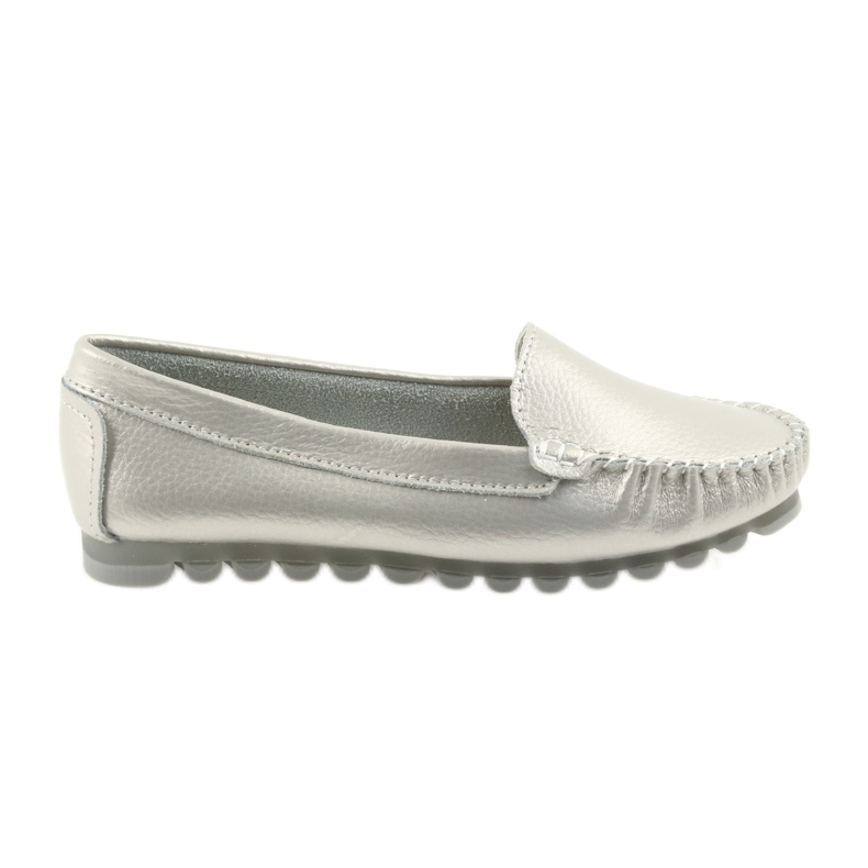 Mocassins en cuir argenté Filippo 130 gris