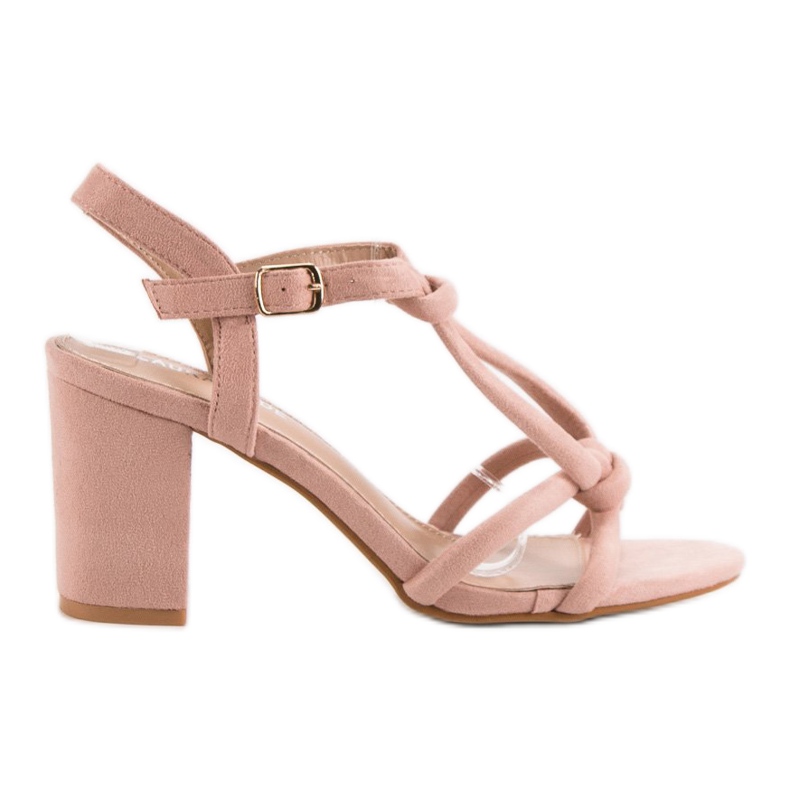 Laura Mode Sandales élégantes sur un bar rose Laura Mode Sandales élégantes sur un bar rose