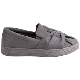 McKey Baskets à enfiler en daim gris